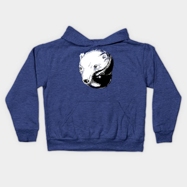 Like Penguins and Polar Bears Kids Hoodie by Tolagunestro